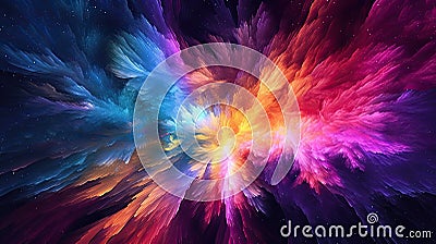 Colorful abstract background with light and color effects, dreamlike composition, colorful explosions, high-speed synchronization Stock Photo