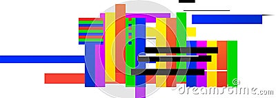 Colorful abstract background with overlapping rectangles and lines in vibrant hues, creating a dynamic, modern Vector Illustration