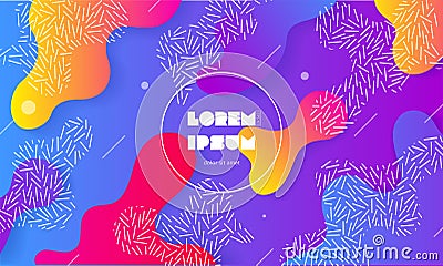 Colorful abstract background with place for text. Abstract vector fluid background. Applicable for brochures, flyers Vector Illustration