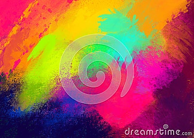 Colorful abstract background. Smears of multi-colored paints. Stock Photo