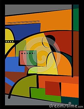 abstract compositin 22-321 Vector Illustration