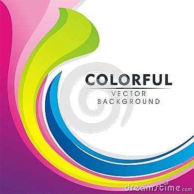 Colorful Abstract background with wavy style design Vector Illustration