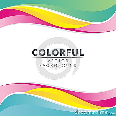 Colorful Abstract background with wavy style design Vector Illustration