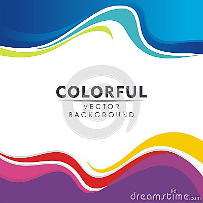 Colorful Abstract background with wavy style design Stock Photo