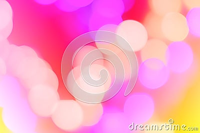 Colorful abstract blurred circular bokeh light of night city street for background. graphic design and website template Stock Photo