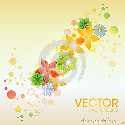 Colorful Abstract Flower Vector Background Vector Illustration