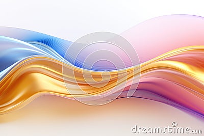 Colorful Abstract Fluid Wave on a White Background Graphic Layout Liquid AI generated Stock Photo