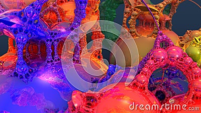 Colorful Abstract Fractal Background Stock Photo