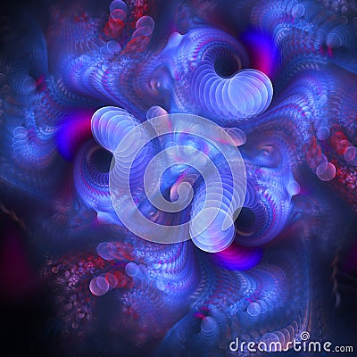 Colorful abstract fractal illustration Cartoon Illustration