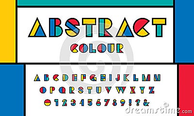 Vector of modern abstract font Vector Illustration