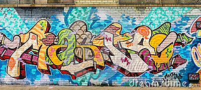 Colorful Abstract Graffiti World Editorial Stock Photo