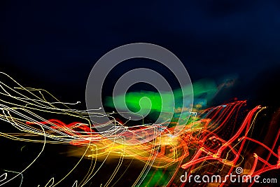 Colorful abstract rays of light abstract background Cartoon Illustration