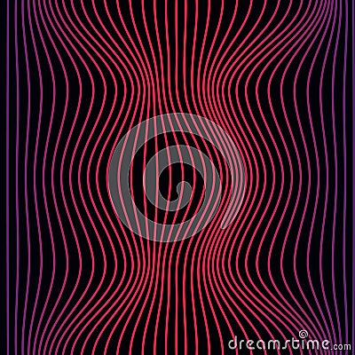 Colorful abstract line wave seamless pattern. Texture with wavy, billowy lines for your designs. Vector Illustration