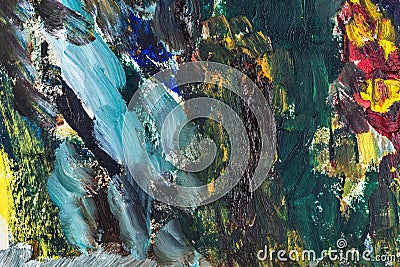 Colorful abstract oil painting Stock Photo