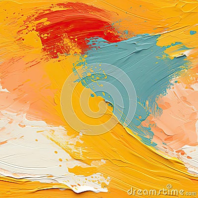 Colorful and abstract painting with flat brushwork and soft brushstroke realism (tiled) Stock Photo