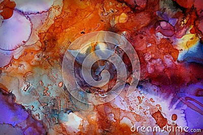 Colorful abstract painting texture Stock Photo