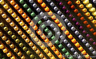 Colorful abstract pattern of knobs Stock Photo