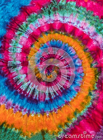 Colorful Abstract Psychedelic Swirl Tie Dye Design Stock Photo