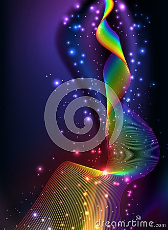 Abstract background colorful rainbow wave wallpaper Vector Illustration