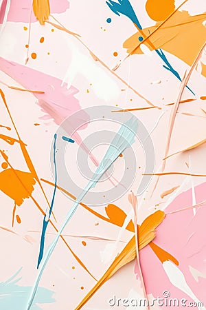 Colorful abstract representation of tangled paths and conflicts in workflows Stock Photo