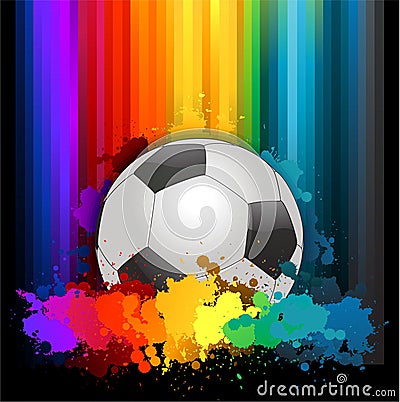 Colorful abstract soccer background Vector Illustration