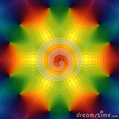 illustration for a colorful abstract background kaleidoscopic mandala Stock Photo