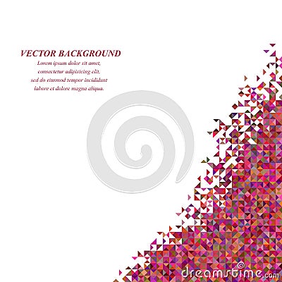 Colorful abstract traingle mosaic background Vector Illustration