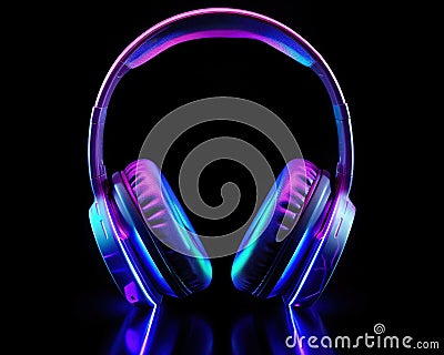 colorful accessory for music lovers on a black background. Stock Photo