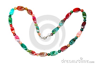 Colorful agate beads Stock Photo