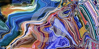 Colorful agate crystal geode slice, computer generated texture, bright multicolored, rectangular high resolution pattern Stock Photo