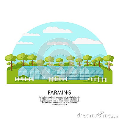 Colorful Agronomy And Agriculture Concept Vector Illustration