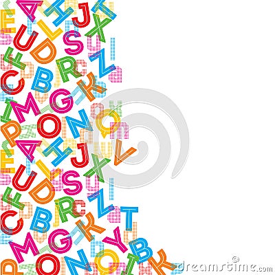 Colorful alphabet background Vector Illustration