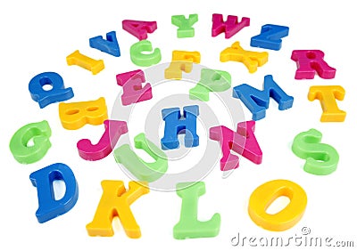 Colorful alphabet letters Stock Photo