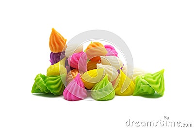 Colorful Alua is Thai traditional sweet dessert style. Stock Photo