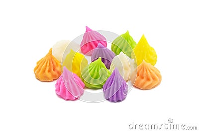 Colorful Alua is Thai traditional sweet dessert style. Stock Photo