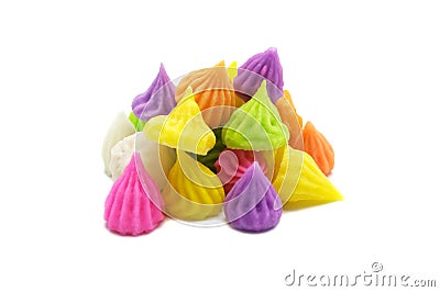 Colorful Alua is Thai traditional sweet dessert style. Stock Photo