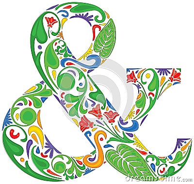 Colorful ampersand Vector Illustration