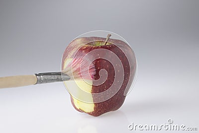 Colorful apple transgenic food industry Stock Photo