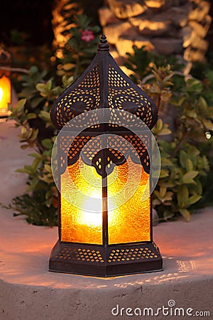 Colorful arabic lamp Stock Photo