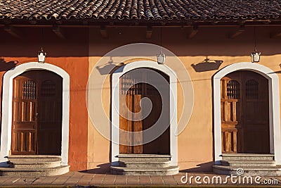 Colorful architecture of Granada Stock Photo