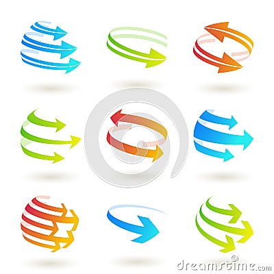 Colorful arrow icon Vector Illustration