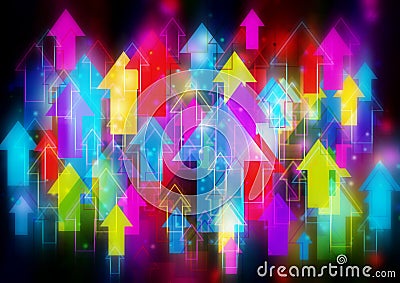 Colorful arrows background Stock Photo