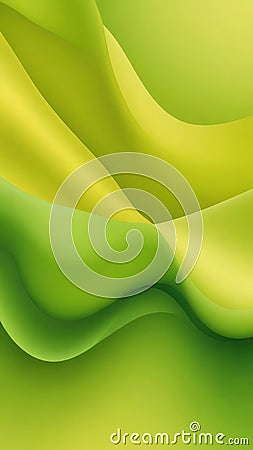 Colorful art from Sigmoid shapes and lime Stock Photo