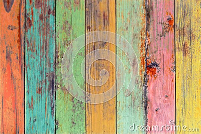 The colorful artwork painted on wood material Stock Photo