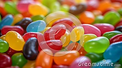 Colorful Assortment of Jelly Beans Stock Photo