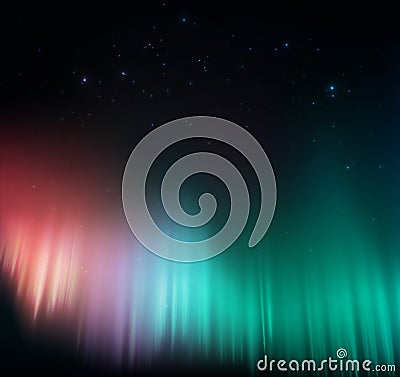 Colorful aurora Vector Illustration