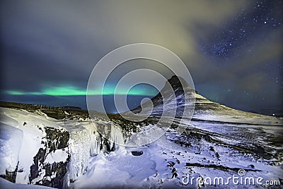 Colorful Aurora Borealis or better known as The Northern Lights Stock Photo