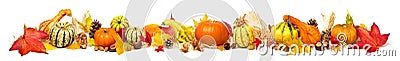 Colorful autumn decoration, extra wide format Stock Photo