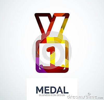 Colorful award business logo Vector Illustration