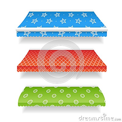 Colorful Awnings. Vector Vector Illustration